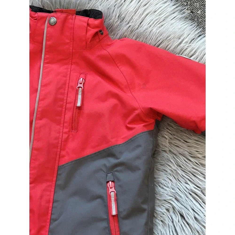 Polarn O.‎ Pyret Wear Everywhere Red/Charcoal Waterproof Winter Jacket Size 4-5Y